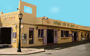 Cafe Antiguo del Puerto restaurant facade - traditional nautical themed Spanish restaurant with sea views in Corralejo