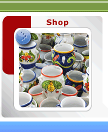 Traditional Canarian pottery shop display showcasing local crafts and cultural heritage